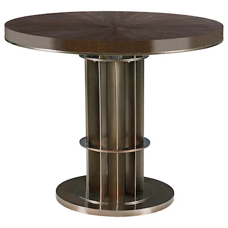Lindsey Adjustable Height Dining Table with Metal Accents